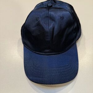 Blue Satin Hat Cap. Strapback